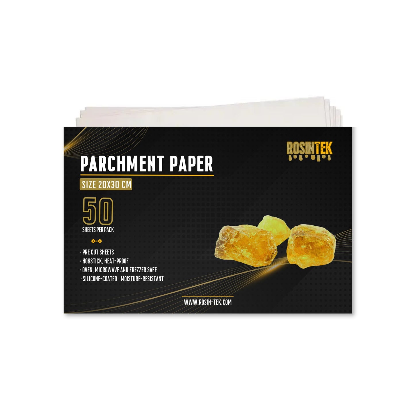 RosinTEK™ Parchment Paper – 50 Sheets, 20 x 30 cm, Extra Thick & Non-Stick