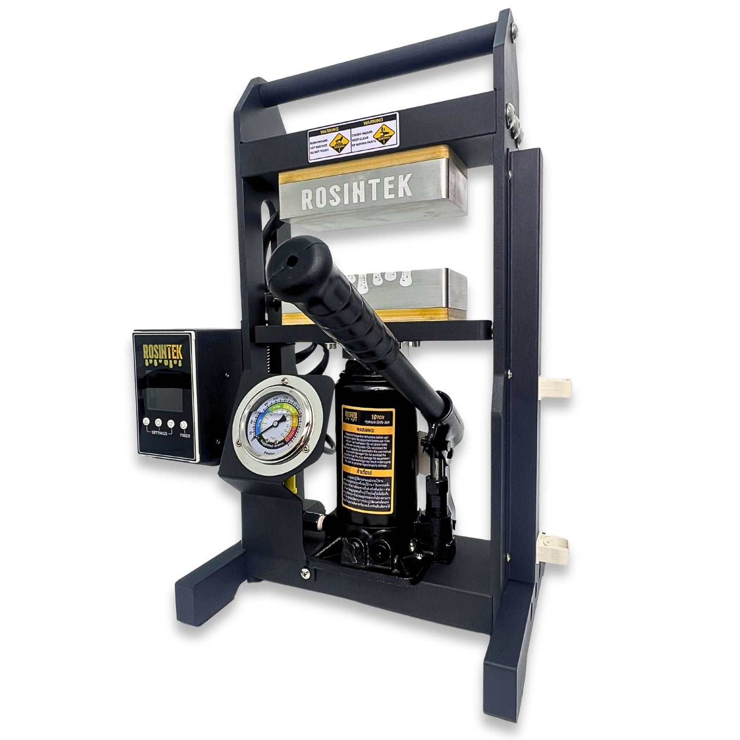 เครื่องอัดโรซินไฮดรอลิก RosinTEK™ CORE 10T พร้อมมาตรวัดแรงดัน