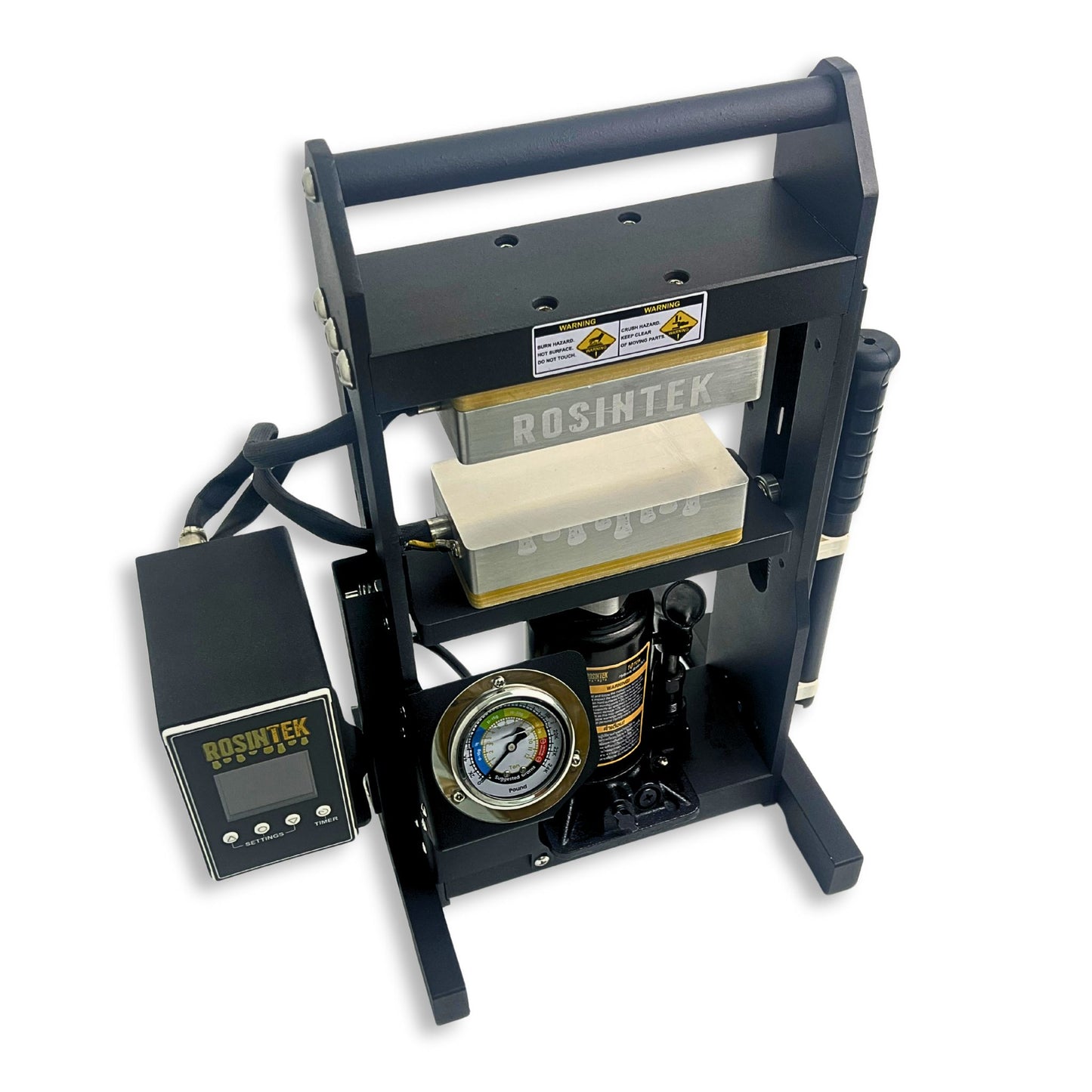 เครื่องอัดโรซินไฮดรอลิก RosinTEK™ CORE 10T พร้อมมาตรวัดแรงดัน